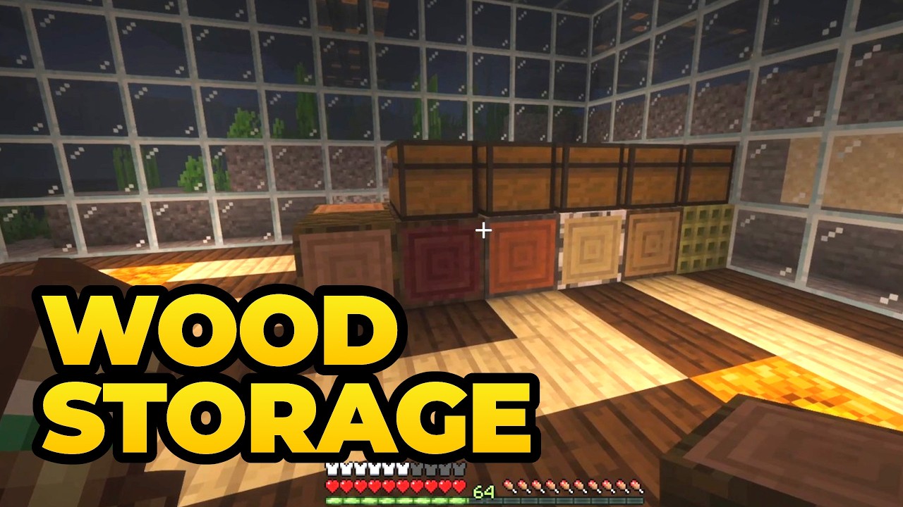 Relaxing Minecraft Build: The Manual Wood Storage Room - YouTube