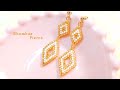 ランバスピアス/ビーズステッチ/ハンドメイドアクセサリー作り方