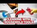 Simple Toilet Cleaning With Household Tools   Smart Cleaning And Organizing Hacks