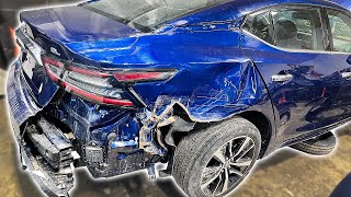 Nissan Maxima Quarter Panel Crash Repair | Accident Car Restoration | Quarter Panel Replacement