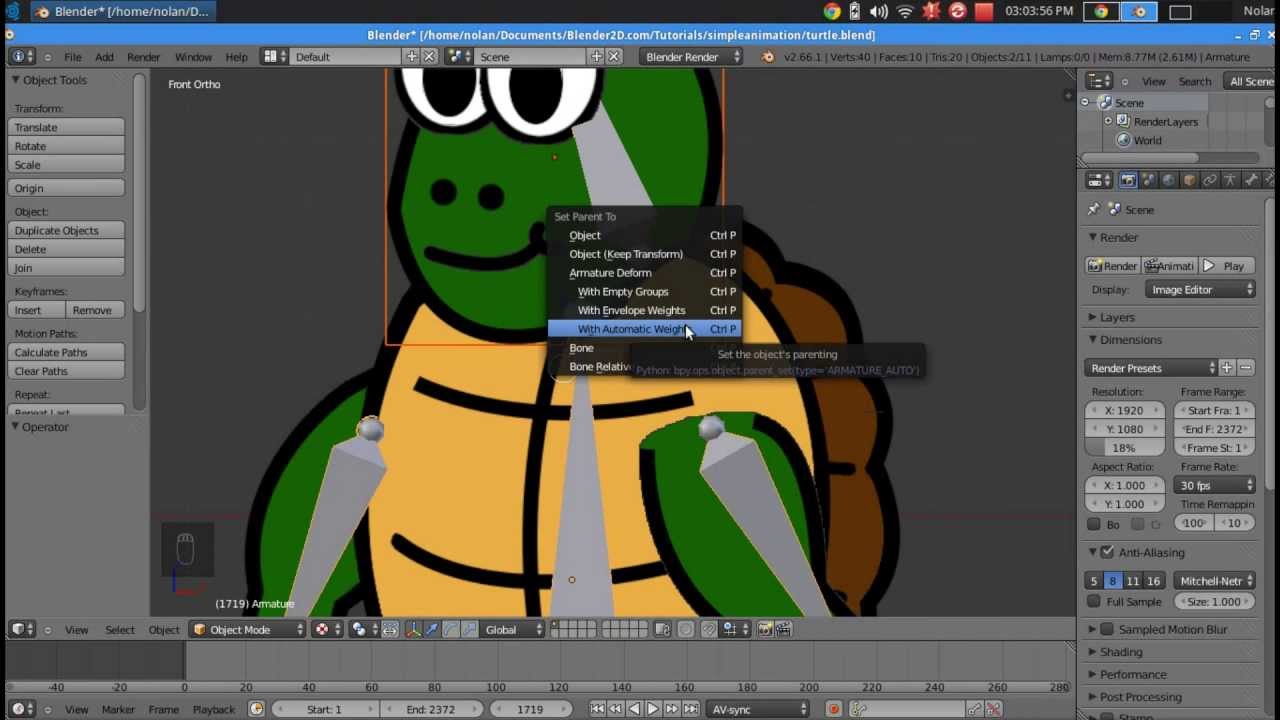 blender 3d animation tutorial pdf