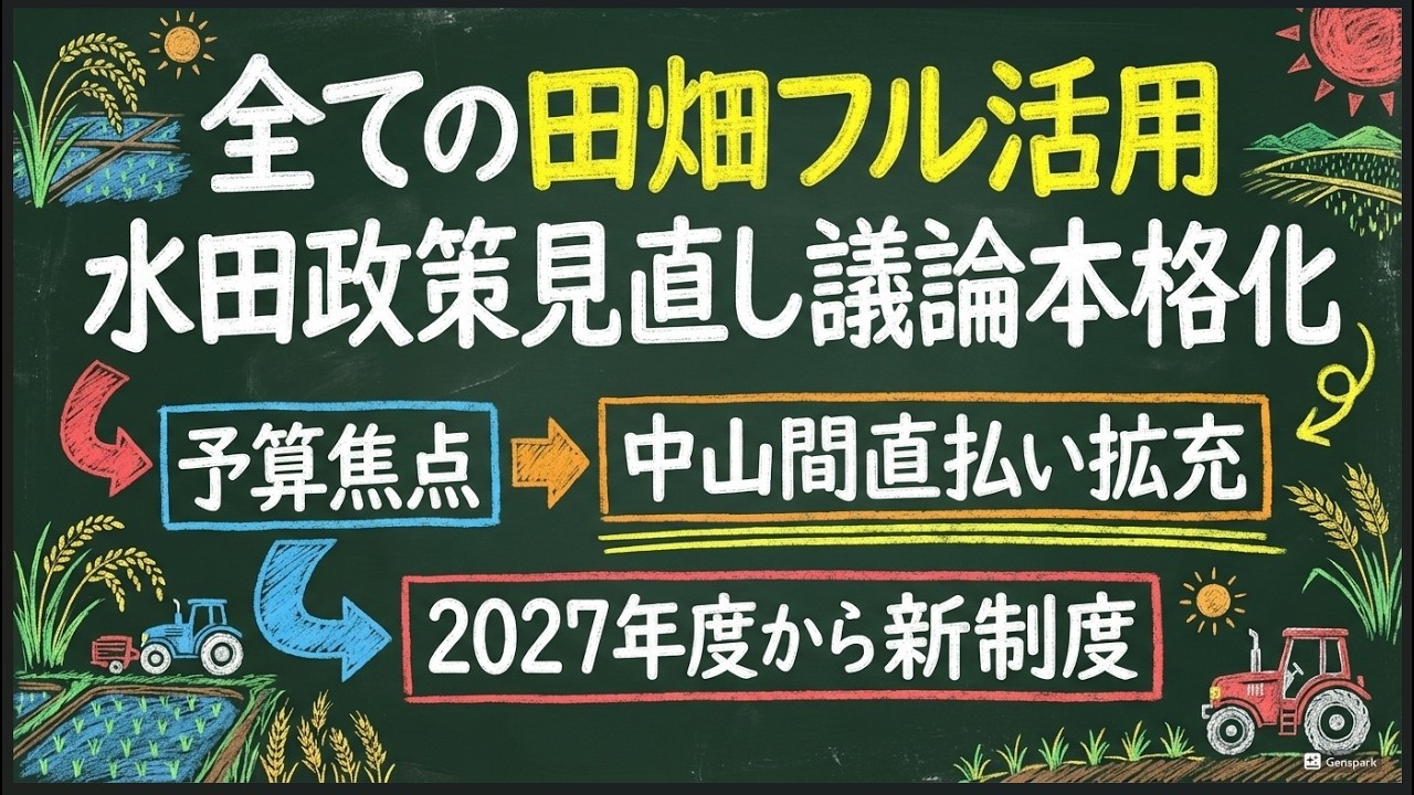 【水田政策】：大きな転換期が迫る（日本農業新聞より）