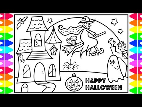 HAPPY HALLOWEEN 🧡🖤 How to Draw Halloween Characters for Kids 🎃 Halloween Coloring Pages for Kids