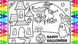 HAPPY HALLOWEEN 🧡🖤 How to Draw Halloween Characters for Kids 🎃 Halloween Coloring Pages for Kids