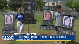 Bothell High School students walkout in protest of board vote to cut resource officer program