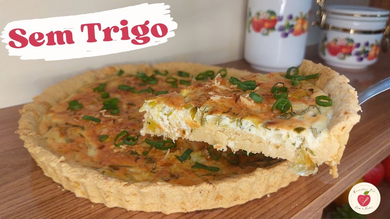 SEM GLÚTEN! A Melhor QUICHE Fit com Massa de Grão-de-Bico