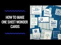How to Make One Sheet Wonder Cards
