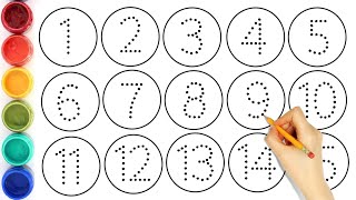 Learn Numbers 1-15 | Number Tracing for Kids | How to Write Numbers Step by Step