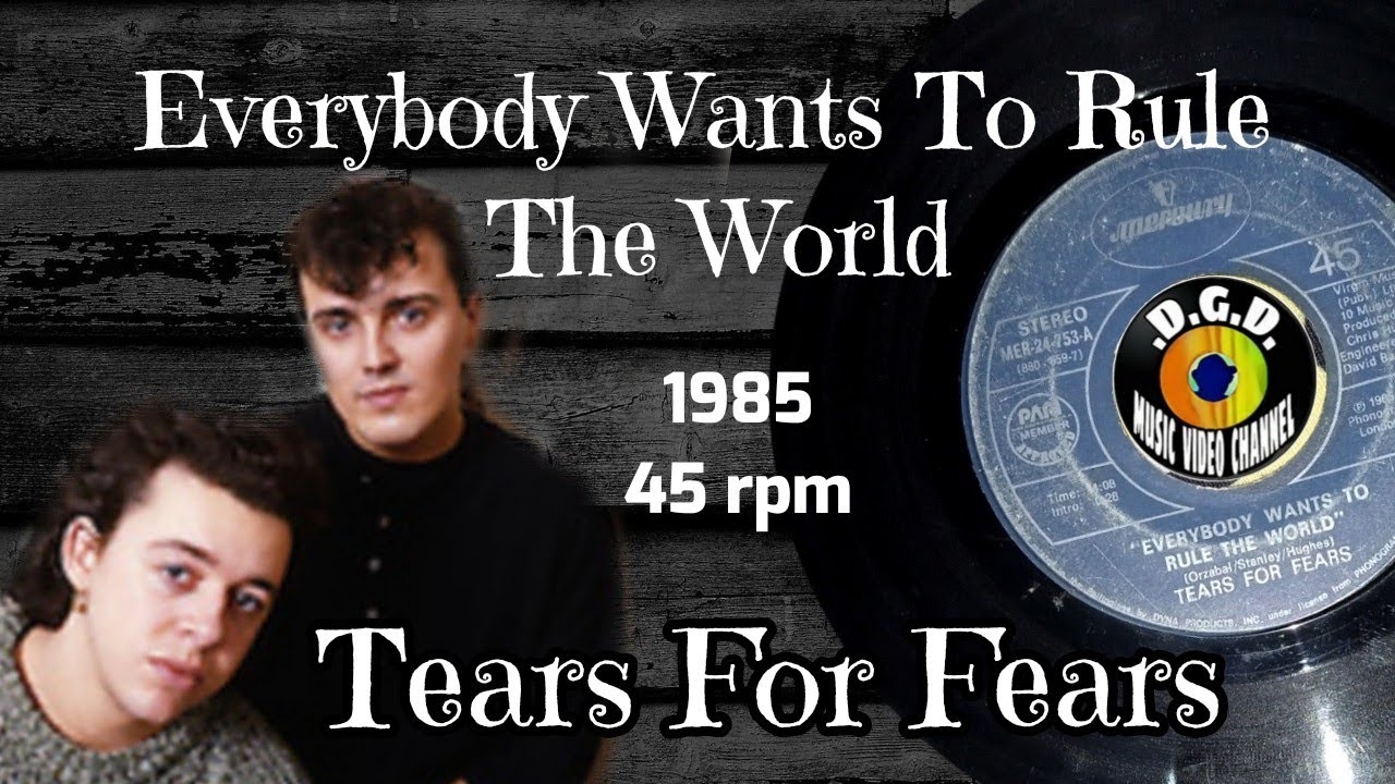 Tears For Fears – “Everybody Wants To Rule The World” single cover - Fonts  In Use