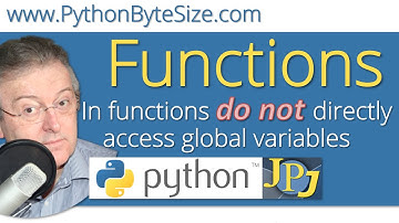 In functions do not directly access global variables