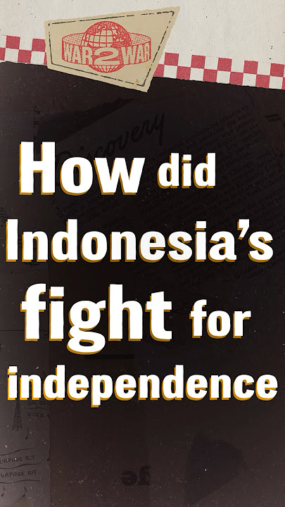 How Indonesia’s Independence Became a Brutal Post-War Conflict #W2W #shorts