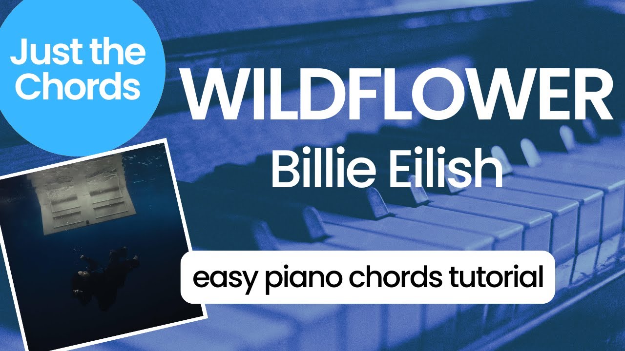 WILDFLOWER - EASY piano (Billie Eilish) TUTORIAL