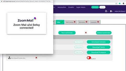 Connect Sellsy CRM to Zoom Mail