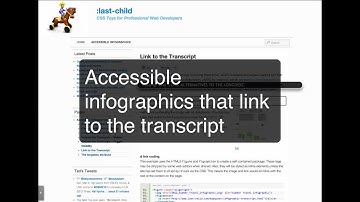Accessible infographics with transcript links