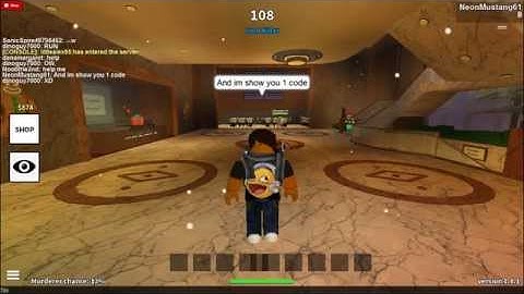 Roblox Twisted Murderer Some codes and gameplay!