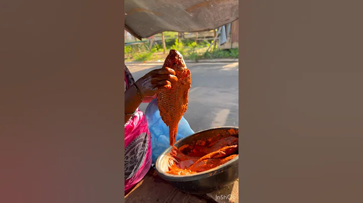 Fish fry at sangama Kaveri River #fishfry #streetfood #fish #foodblogger #shorts