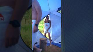 Видео-отзыв от наших пользователей с баней-палаткой MORZH CUBE XL🔥#морж #баня #intent #tourism