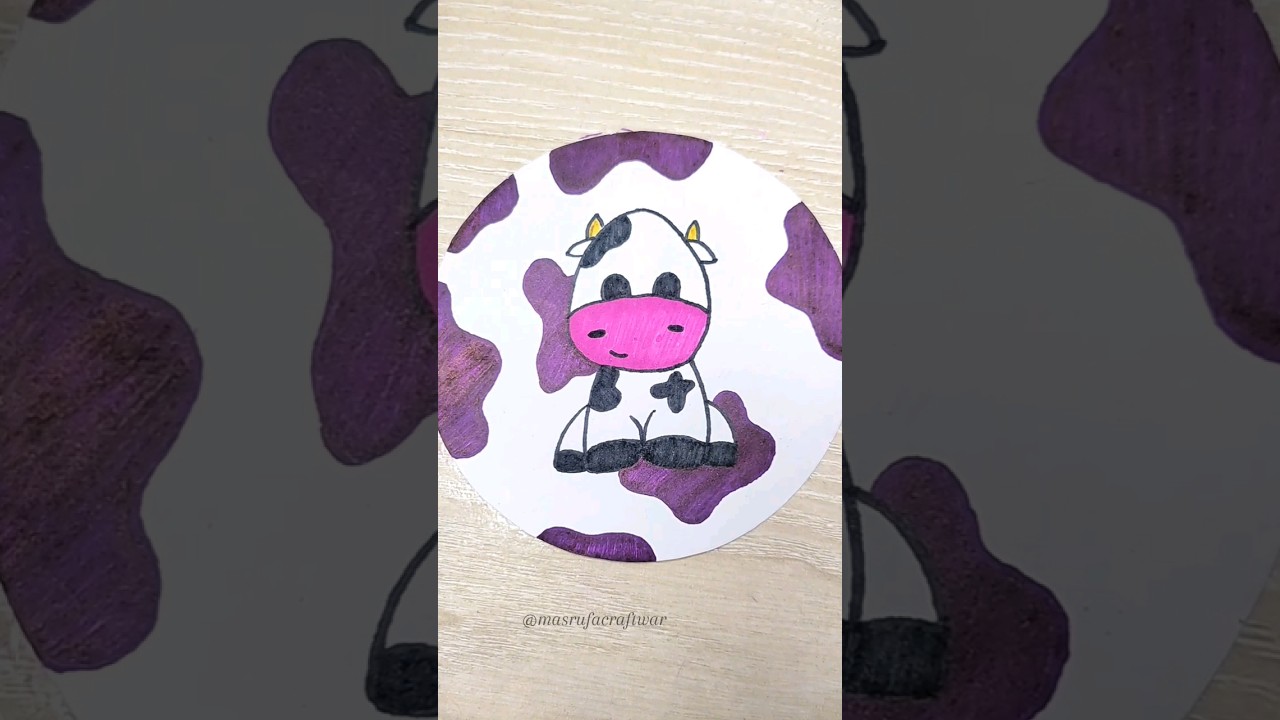 Easy & Cute Cow Art 🐮🤭 