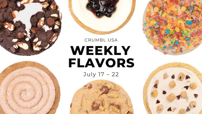 Trying CRUMBL COOKIE Flavors this week  Patriotic, S'mores Brownie, Apple  Pie, Blue Raspberry ICEE 