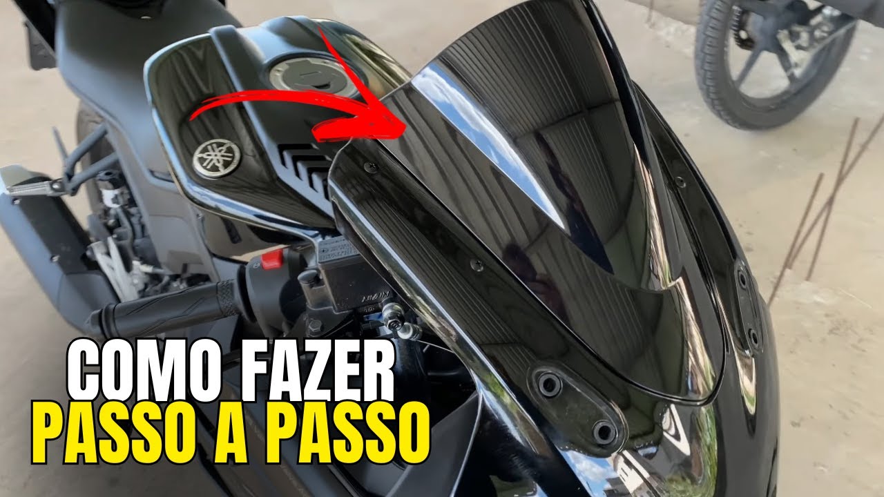 Como Instalar Bolha Esportiva Yamaha YZF R15 - passo a passo Simples!!!
