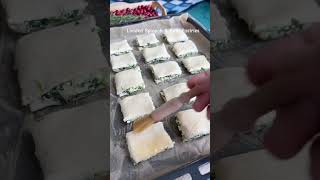 12 Days of Christmas Appetizers Pt 11 🎅 #feta #spinach #appetizers #pastry #christmasfood