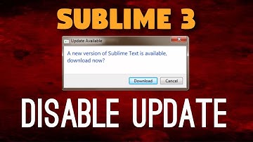 DISABLE SUBLIME 3 UPDATE