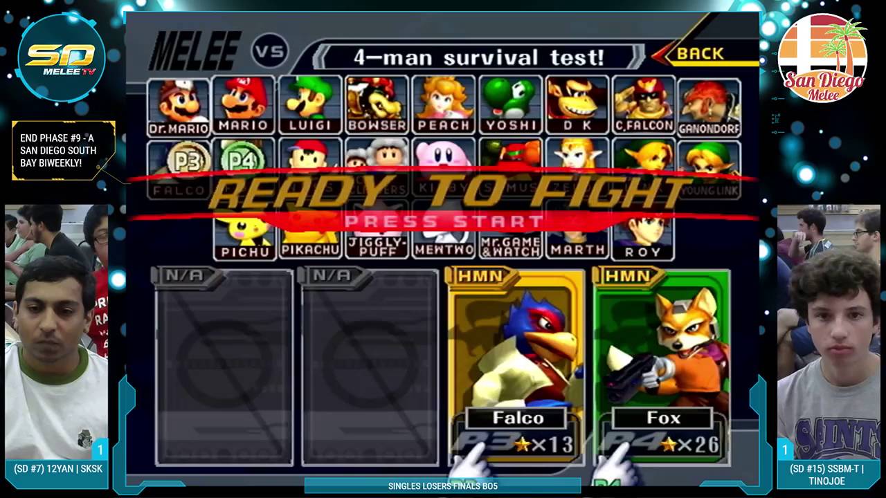 End Phase #9 - 12YAN | SkSk vs. SSBM-T | Tinojoe- Singles Losers Finals - Smash Melee