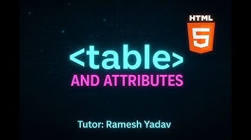 HTML Table Formatting Tutorial | Cellpadding, Spacing, Border | Colspan, Rowspan