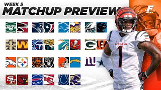 Week 5 Matchup Previews | Every Game, Every Player + Injury Updates (2021 Fantasy Football)