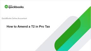 Amending a T2 from Pro Tax