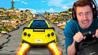 DANDO FUGA na ladeira do BRASIL no BeamNG Drive!