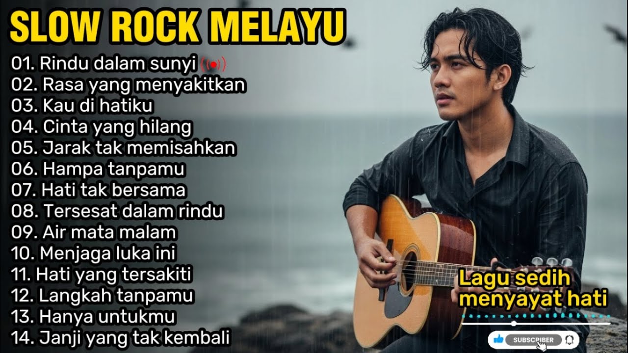 LAGU SLOW ROCK MELAYU POPULER 🎶 | Paling Sedih Menyayat Hati 😭 |  Rindu Dalam Sunyi 💔