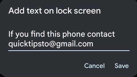 How to add a text to the lock screen on Android 14 phone