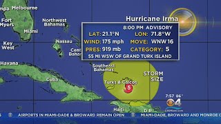 Tracking Hurricane Irma 9/7/17 8 PM