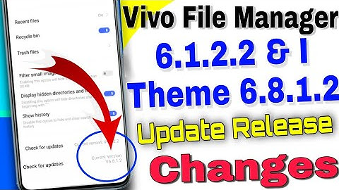 File Manager Update 6.1.2.2 And Vivo I Theme 6.8.1.2 Update Release Normal Features On This Update