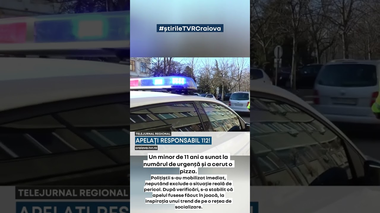 Un minor de 11 ani a sunat la numărul de urgență 112 și a cerut o pizza