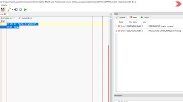 How to code a Hello World Program in COBOL?