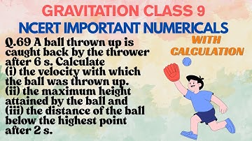 A ball thrown up is caught back by the thrower after 6 s.