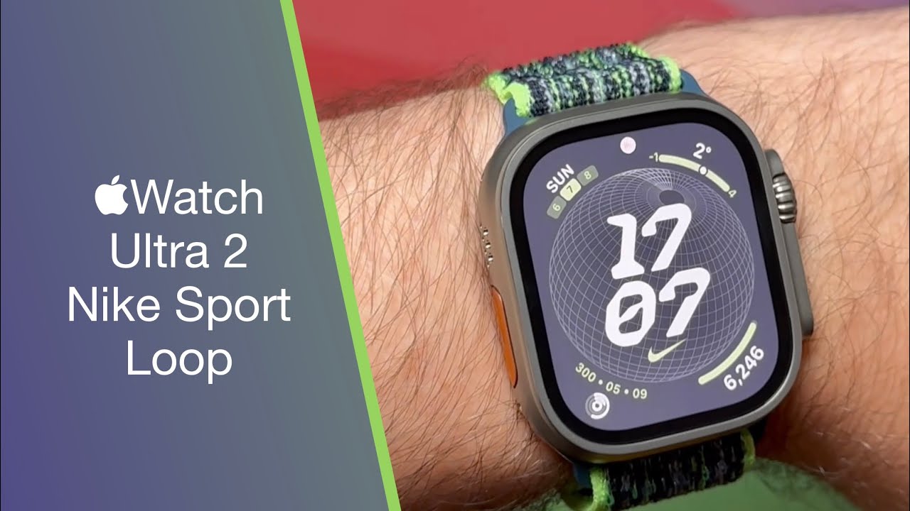 Apple Watch Ultra 2 - Bright Green & Indigo Nike Sport Loop - YouTube display picture 1