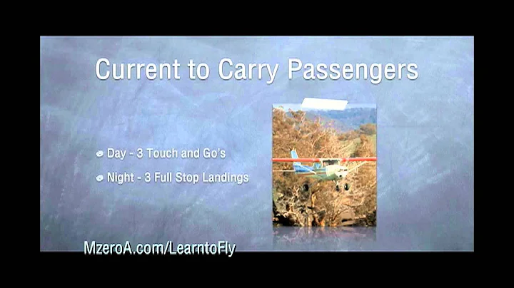 Learn to Fly - How to stay current with landings
