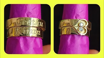 Couple  Engagement  Rings , ll  CNC Machine ll How  to make gold engagement rings vs wedding  rings