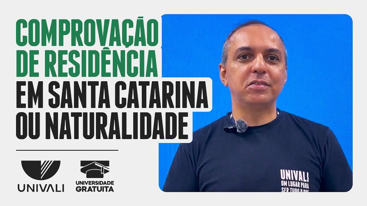 Comprovação de vínculo com Santa Catarina para o Programa Universidade Gratuita