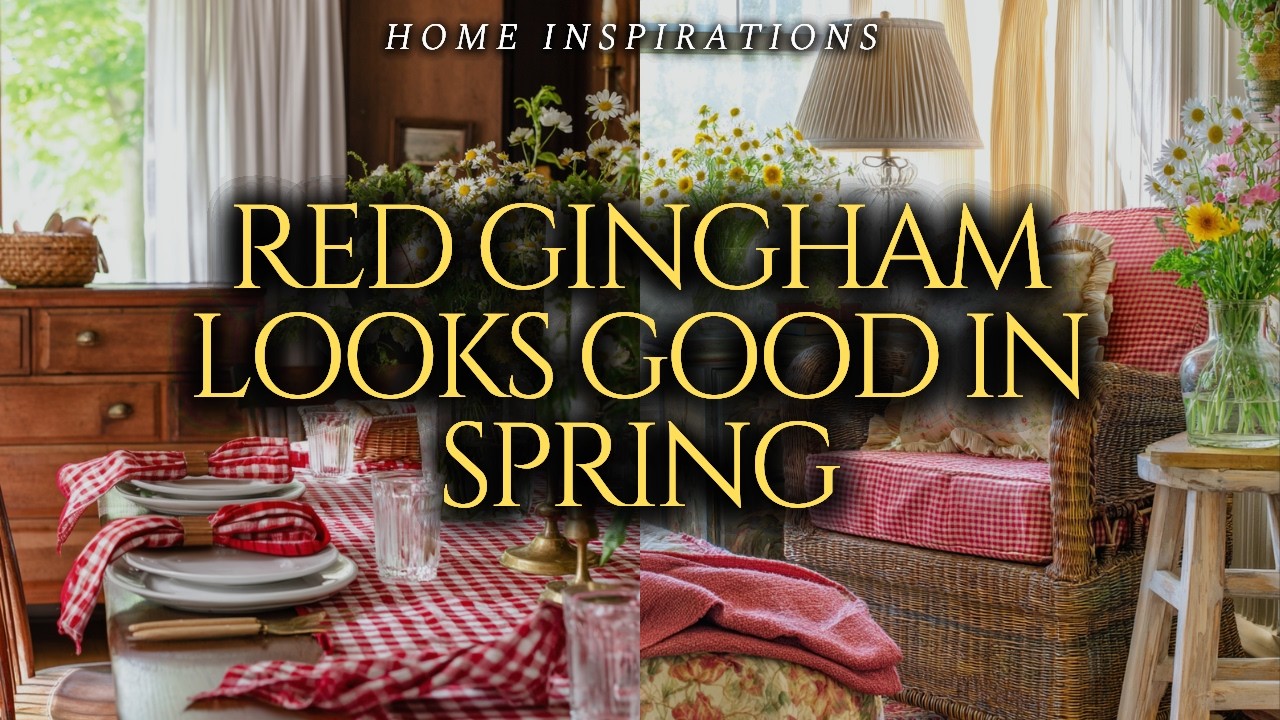 Красная клетка выглядит свежо весной! Как этот узор может создать жизнерадостную атмосферу в весе...