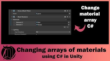 Changing arrays of materials using C# in Unity. Quick and easy tutorial!