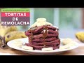 TORTITAS DE REMOLACHA | Cómo hacer tortitas saludables sin glutén | Pancakes de remolacha