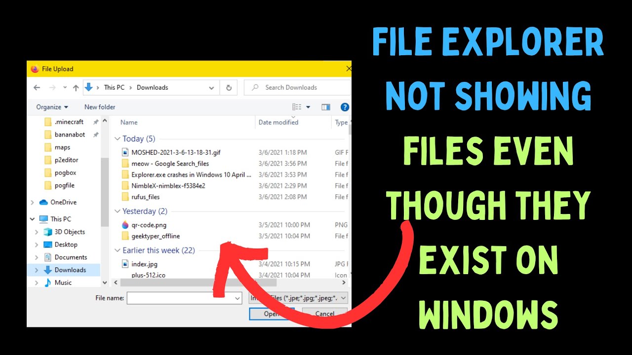 How to Fix File Explorer Not Showing Files Even Though They Exist on ...
