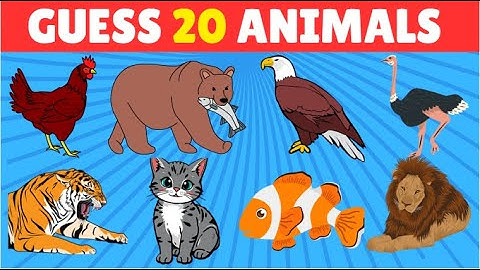 Guess 20 Animals in 5 Seconds ? 🦁 | Quiz for Kids & Family | Quiz Test-V" Improve Mind 🐼