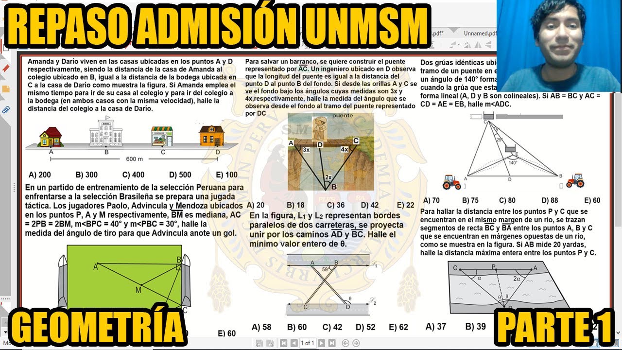 REPASO ADMISION UNMSM GEOMETRIA FULL EJERCICIOS DECO (PARTE 1)