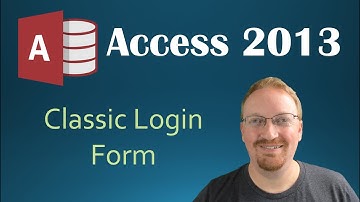 56. Creating A Classic Login Form (Programming In Microsoft Access 2013) 🎓