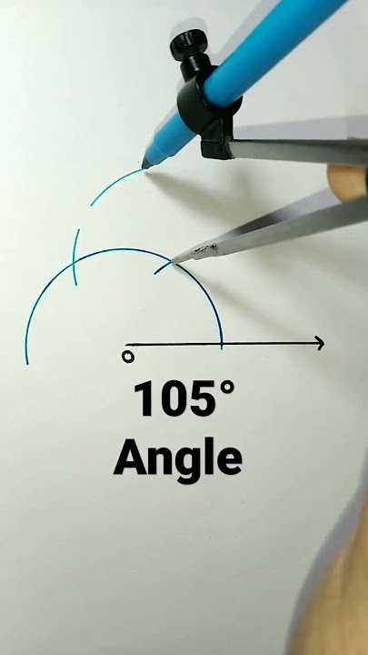how to construct 105 degree angle using compass | 105° angle